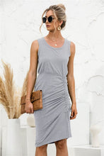 Load image into Gallery viewer, 2021 Summer New Women&#39;s Fahion Casual Solid Spaghetti Straps Sleeveless O Neck Empire Package Hip Knee Lenght Dress Slim Ladies