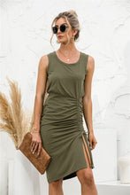 Load image into Gallery viewer, 2021 Summer New Women&#39;s Fahion Casual Solid Spaghetti Straps Sleeveless O Neck Empire Package Hip Knee Lenght Dress Slim Ladies