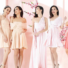 Load image into Gallery viewer, 2021 Summer New Women&#39;s Fashion Sexy Solid V Neck Spaghetti Straps Sleeveless Backless Bandage Tunic Pockets Mini Dress Ladies