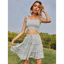 Load image into Gallery viewer, 2021 Summer New Women&#39;s Fashion Style Floral Suit Two-Piece Ladies Skirt