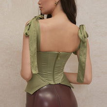 Load image into Gallery viewer, 2021 Summer New Women&#39;s Sexy Fashion Strappy Square Neck Halter Short Suspender Upper Outer Garment Sleeveless Tank