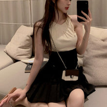 Load image into Gallery viewer, 2021 Summer Patchwork Elegant Dress Women Beach Outing High Waist Casual Sweet Dress Female Chic Party Mini Cute Korean Clothes
