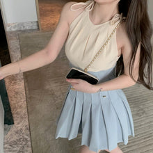 Load image into Gallery viewer, 2021 Summer Patchwork Elegant Dress Women Beach Outing High Waist Casual Sweet Dress Female Chic Party Mini Cute Korean Clothes