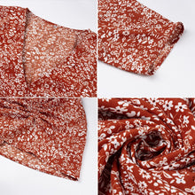 Load image into Gallery viewer, 2021 Summer Plus Size Dress Women Gown Floral Print Short Sleeve V-Neck Retro Clothing Elegant Banquet Mini Female Boho Dress