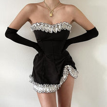 Load image into Gallery viewer, 2021 Summer Sexy Off Shoulder Bodycon Mini Slip Black Lace Dress For Women Sundress Designer Clothes Corset Party Dresses Female