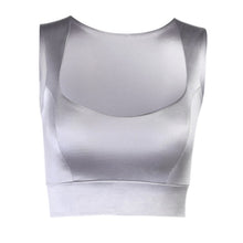 Load image into Gallery viewer, 2021 Summer Sexy Tank Top Women Sleeveless Black White Crop Tops Korean Square Collar Bandage Satin Croptops Vest Wholesale
