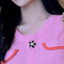 Load image into Gallery viewer, 2021 Summer Sweet Temperament Knit Two Piece Sets Short-sleeved Top + Slim Bag Hip Skirt Casual Skirts Suits Conjuntos De Mujer