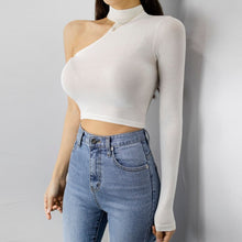 Load image into Gallery viewer, 2021 Summer T Shirt Women Elasticity T-Shirt Woman Clothes Tops Slim Tshirt Female Long Sleeve Crop Top Womens Sexy Canale Y2k