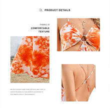 Load image into Gallery viewer, 2021 Summer Women Sexy Sleeveless V-Neck Split Tie Romper Long Beach Dress Floral Maxi  Spaghetti Strap  Holiday Sundress