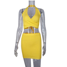 Load image into Gallery viewer, 2021 Summer Women&#39;s Hot Style Net Red Fashion Casual Knit Two-Piece Dress