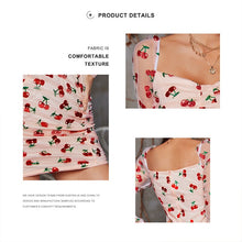 Load image into Gallery viewer, 2021 Summer Women&#39;s Sexy Mini Dress Sheer Mesh Boydcon See Through Printed Long Sleeve  Skinny Clubwear Party Dresswear