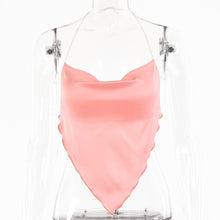 Load image into Gallery viewer, 2021 Summertime New Style Vest Solid Color Women&#39;s Sexy Inverted Triangle Open Back Belly Band Tank Top For Ladies Fashion