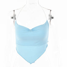 Load image into Gallery viewer, 2021 Summertime New Style Vest Solid Color Women&#39;s Sexy Inverted Triangle Open Back Belly Band Tank Top For Ladies Fashion