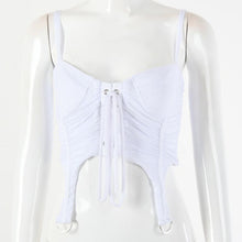 Load image into Gallery viewer, 2021 Summertime Women&#39;s New Style Sleeveless Tank With Wrinkled Eye Strap Sexy Navel Strap Upper Outer Garment Tops