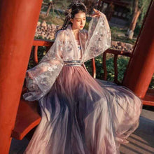 Load image into Gallery viewer, 2021 Traditional Women Flower Hanfu Dress Ancient Chinese Costume Beautiful Dance Hanfu Originale Princess Tang Dynasty Robe