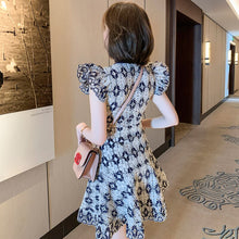 Load image into Gallery viewer, 2021 V-Neck Lace Hollow Out Fly Sleeves Mini Dress Female Summer High Waist Slim Party Dresses For Women Bodycon Clothes