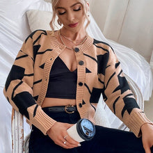 Load image into Gallery viewer, 2021 V-neck Knitted Cardigan Women Long Sleeve Female Sweater Coat Fashion Autumn Sweet Ladies Cardigans