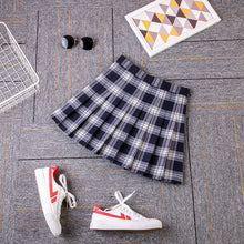 Load image into Gallery viewer, 2021 Women A- line Skirt Red Plaid Skirt korean harajuku plaid skirt Spring and Autumn New Pleated Skirt High Waist Skirt