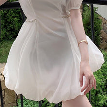 Load image into Gallery viewer, 2021 Women French Mesh Temperament Fashion Designer Bright Diamond Dress Elegant Korean Chic Mini Party Vestidos Mujer New Robe