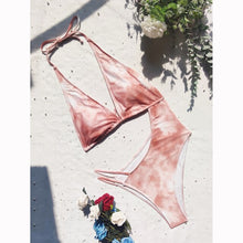 Load image into Gallery viewer, 2021 Women One Piece Swimsuit Patchwork Female Swimwear For Women Sexy Monokini High Waist Bathing Suit Swimming Suit Beachwear