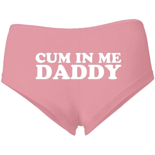 Funny Sexy Lingerie Underwear Panties Thong Knickers cum in me daddy Letter Printing Sexy Women Panties