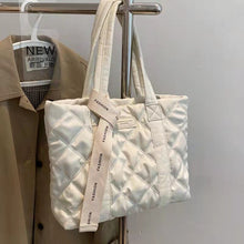 Load image into Gallery viewer, 2021 hit inverno marca náilon acolchoado alça curta totes designer de luxo das mulheres ombro acolchoado sacos bolsas topo hande