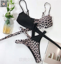 Load image into Gallery viewer, 2021 new  Sexy Women High Waist Bikini Swimsuit Swimwear Female Bandeau Thong Brazilian Biquini Bikini Set Bathing Suit Bather