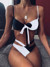 Load image into Gallery viewer, 2021 new  Sexy Women High Waist Bikini Swimsuit Swimwear Female Bandeau Thong Brazilian Biquini Bikini Set Bathing Suit Bather