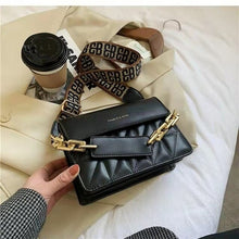 Load image into Gallery viewer, 2021 new fashion chain hand-held wide shoulder strap rhombus single shoulder messenger bag