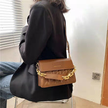 Load image into Gallery viewer, 2021 new fashion chain hand-held wide shoulder strap rhombus single shoulder messenger bag