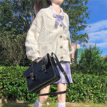 Load image into Gallery viewer, 2021 new sweet cute girl knitting sweater lazy college style loose sleeve Harajuku girl JK uniform sweater coat s ~ 2XL