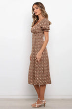 Load image into Gallery viewer, 2021 summer new deep V women&#39;s classic casual short sleeve waist up holiday beach show thin temperament sexy Print Chiffon Dress