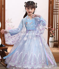 Load image into Gallery viewer, 2021 traditional girl dress kid hanfu clothing cosplay party dresses dance children ancient chinese tang dynasty costumes dress