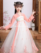 Load image into Gallery viewer, 2021 traditional girl dress kid hanfu clothing cosplay party dresses dance children ancient chinese tang dynasty costumes dress