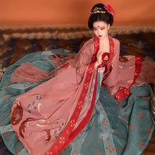 Load image into Gallery viewer, 2021 women cosplay fairy costume hanfu coat chinese traditional ancient stage hanfu cloak chinese national folk dance costume