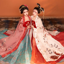 Load image into Gallery viewer, 2021 women cosplay fairy costume hanfu coat chinese traditional ancient stage hanfu cloak chinese national folk dance costume