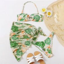 Load image into Gallery viewer, 2021Sexy Women Separate Swimsuit Strappy Bikini Sets Brazilian Thong Butterfly Summer Beachdress Bandage Swimwear 3 Piece Бикини