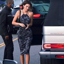 Load image into Gallery viewer, 2021Summer Fashion Print Sexy Backless Halter Women&#39;s Mini Dress Bodycon Sleeveless Backless Highstreet Dresses