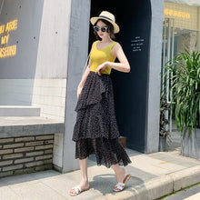 Load image into Gallery viewer, 2021Summer New Elastic High Waist Slim Simple Floral Chiffon Long Skirt Casual Women Irregular Fishtail Cake Skirt Free Shipping