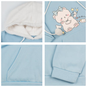 2022 Cute Cartoon Hoodies Women Preppy Style Sweet Hooded Pullover Spring Long Sleeve Casual Kawaii Sweatshirts Feminino