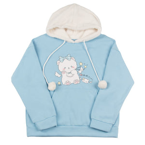 2022 Cute Cartoon Hoodies Women Preppy Style Sweet Hooded Pullover Spring Long Sleeve Casual Kawaii Sweatshirts Feminino