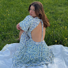 Load image into Gallery viewer, 2022 Elegant Print Sexy Backless Bandage Mini Dress Club Party Outfits for Women Summer Short Sleeves Dresses Casual Vacation