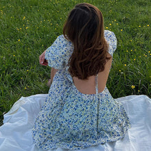 Load image into Gallery viewer, 2022 Elegant Print Sexy Backless Bandage Mini Dress Club Party Outfits for Women Summer Short Sleeves Dresses Casual Vacation