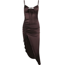 Load image into Gallery viewer, 2022 Elegant Satin Summer Solid Women&#39;S Clothes Romper Sexy Cutout Slit Evening Party Prom Slit Midi Dresses Casual Vestidos