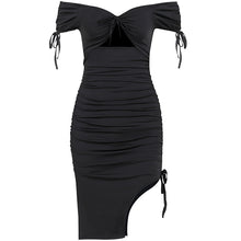 Load image into Gallery viewer, 2022 Elegant Summer V-Neck Off The Shoulder Women&#39;S Clothes Black Romper Sexy Cutout Evening Party Prom Mini Dresses Vestidos