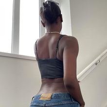 Load image into Gallery viewer, 2022 For Summer Chic Fashion Black PU Women&#39;s Clothing Halter Wrap Crop Top Rave Festival Sexy Backless Sleeveless Tops Club Bea