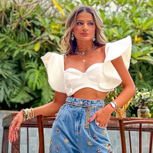 Load image into Gallery viewer, 2022 For Summer Sexy Backless Bottoming Cross Halter Knit Corset Top Tank Tops Cropped Casual Party Women&#39;s Clothing Tshirt Tees