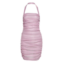 Load image into Gallery viewer, 2022 For Summer Women&#39;s Clothes Pink Sexy Halter Backless Mini Dress Club Party Outfits for Sleeveless Elegant Prom Straps Dress