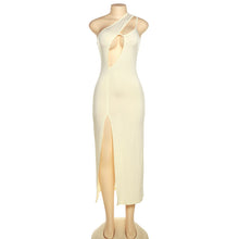 Load image into Gallery viewer, 2022 For Summer Women&#39;s Clothes Sexy Cutout Slit Maxi Dress Club Party Sleeveless Elegant Straps Prom Solid Dresses Casual Vacat