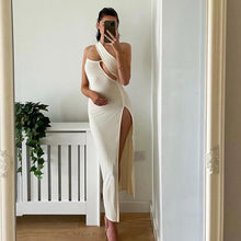 Load image into Gallery viewer, 2022 For Summer Women&#39;s Clothes Sexy Cutout Slit Maxi Dress Club Party Sleeveless Elegant Straps Prom Solid Dresses Casual Vacat